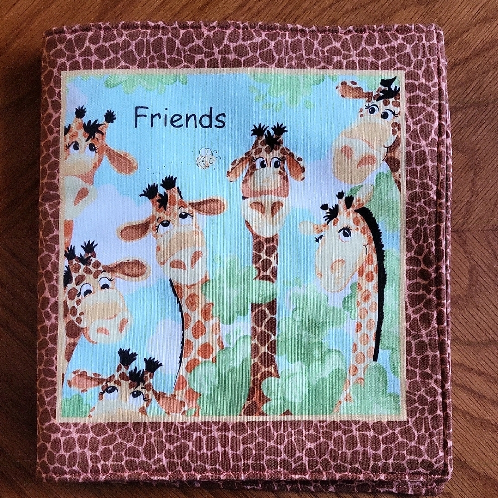 Giraffe "Friends" Print Baby Book